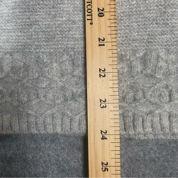 Talbots Metallic Turtleneck Sweater Whimsical Fair Aisle Womens PXL NWT  Gray - Picture 7 of 12